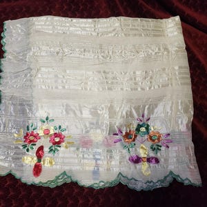 Ottoman silk fabric, hand woven silk fabric and hand embroidered XIX century Ottoman silk fabric