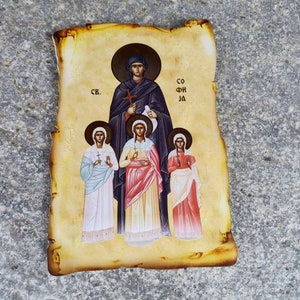 Orthodox Christian Icon of Saint Sofia, Orthodox Christian Icon of Sveta Sofija