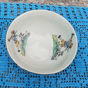 Vintage 1960&#39;s ceramic kid&#39;s bowl, vintage cereal bowl, Yugoslavia childhood memories