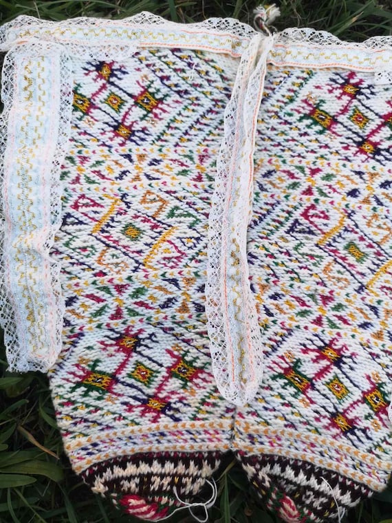 Hand knitted unique ethnic socks, Gostivar ethnic… - image 2