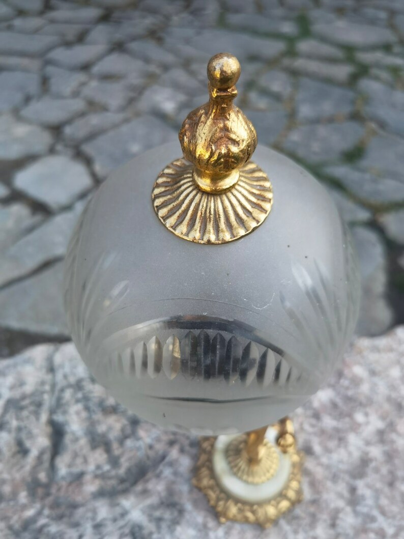 Vintage Table Top Lamp 1940's Retro Art Deco Nightstand Etsy