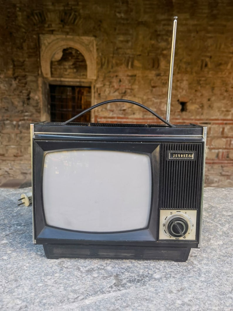 Black and White Screen CRT Television Junost S1 1970's Etsy