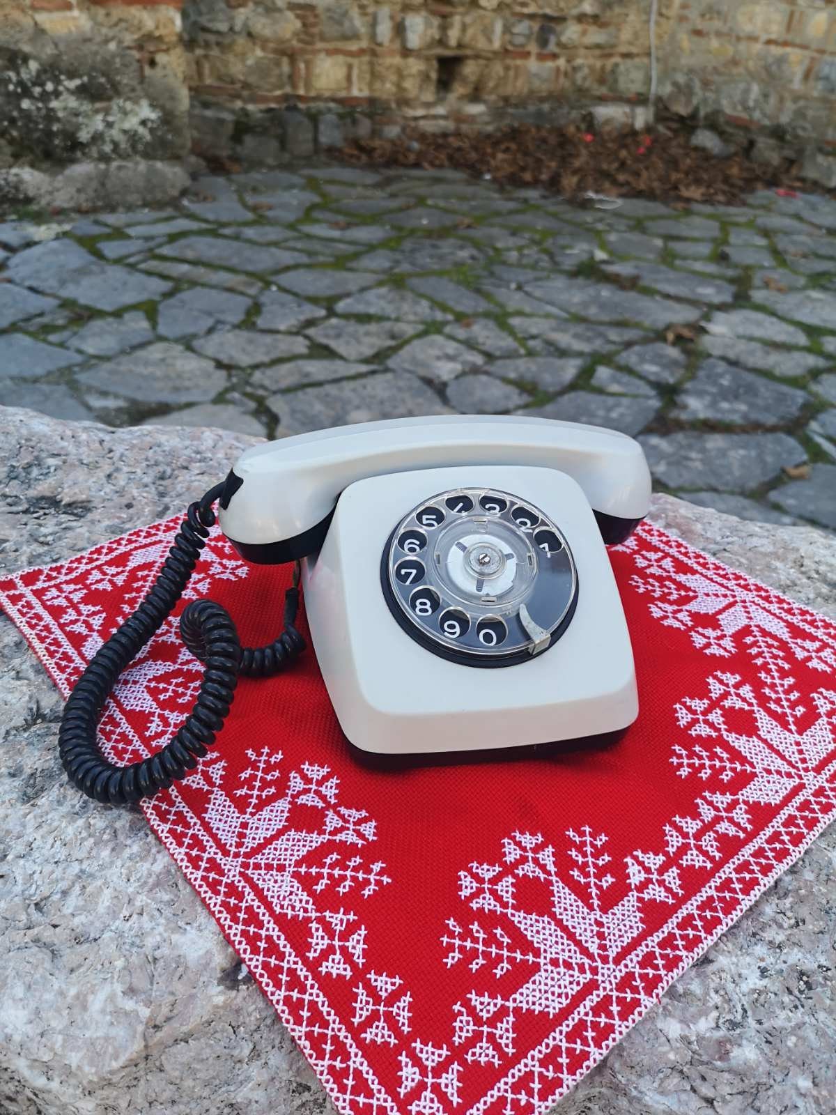 TelPal Retro Single Line Corded Desk Telephone Classic Vintage Rotary Dial Hands Free Landline Phone For Home/Office/Hotel, Antique Phones For