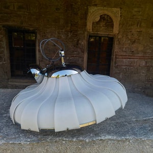 Meblo Guzzini large ceiling lamp, space age, atomic age unique 1970&#39;s lamp designed by Harvey Guzzini