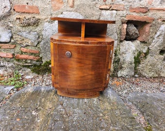 Early XX century nightstand, antique art deco bedroom nightstand, art deco bedside nightstand