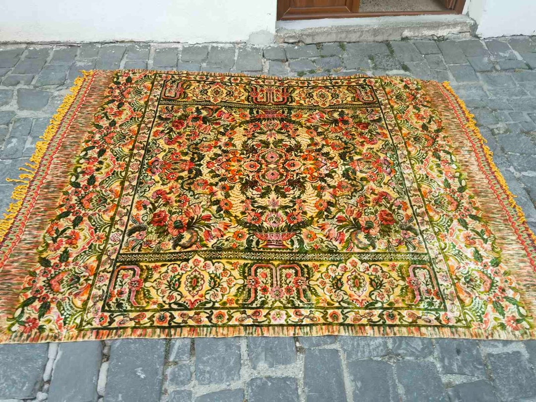 Extra Large Vintage Velvet Bedspread High Quality Large Etsy