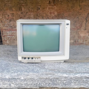 Mini TV portable vintage, télévision CRT à écran noir et blanc et récepteur  radio, Atlanta TV -  France