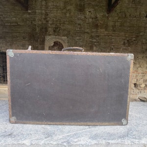 Wooden luggage, vintage 1930s wood, leather and metal luggage