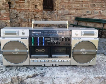 Sharp GF-575 ZB Boombox, Vintage Boombox tragbarer Kassettenrecorder