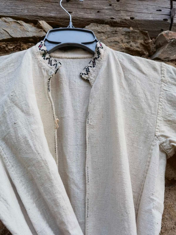 Woman's ethnic shirt dress, handmade, woven and h… - image 2