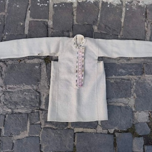 Men&#39;s primitive antique undershirt, rare men&#39;s ethnic piece of late XIX century men ethnic costume of Mariovo region