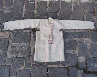 Men's primitive antique undershirt, rare men's ethnic piece of late XIX century men ethnic costume of Mariovo region