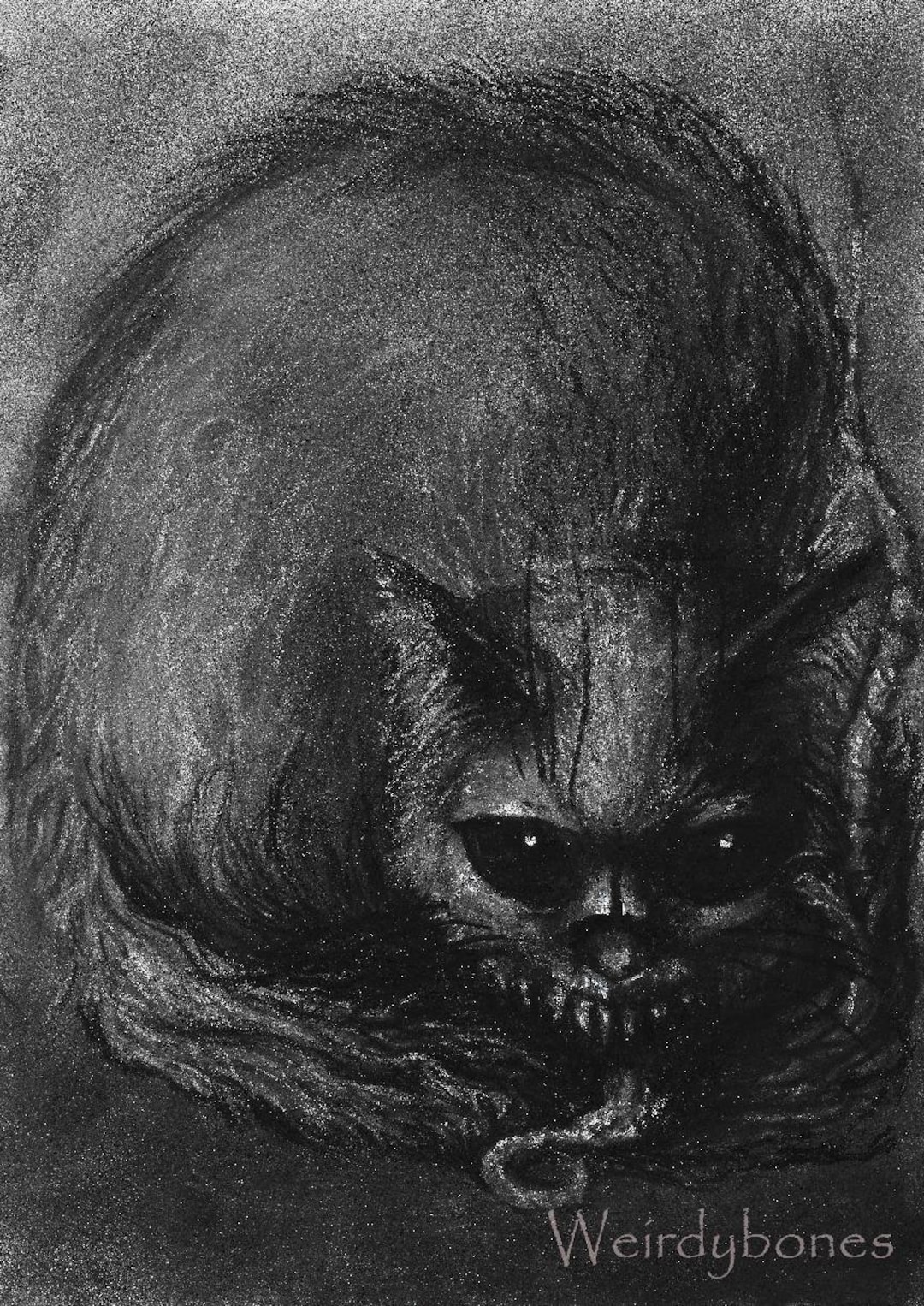 Gothic/dark/horror Art anxiety in Charcoal A5 Etsy