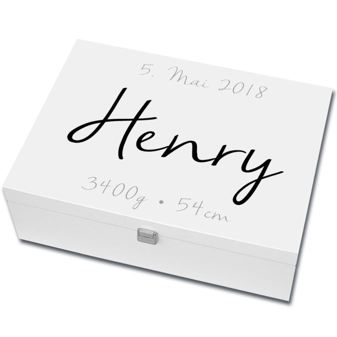 Baby Keepsake Box Personalized With Names & Dates of Birth Etsy
