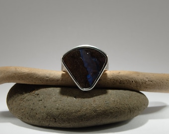Boulder Opal & Silver Statement Ring
