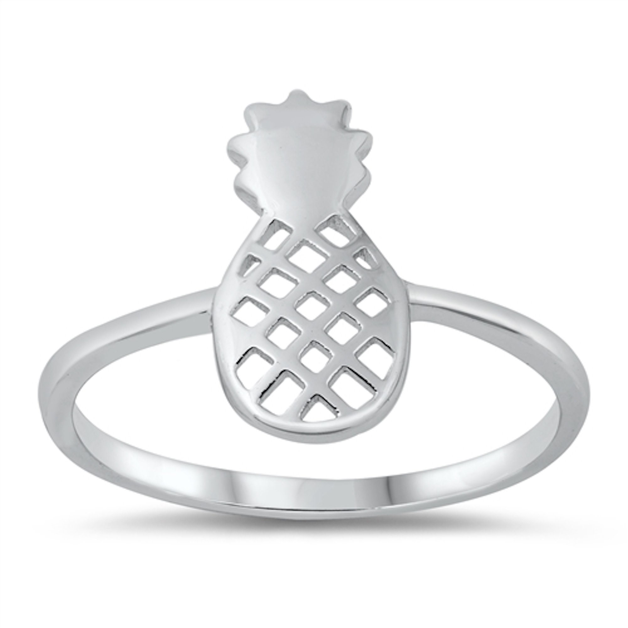Pineapple Ring Silver Pineapple Band Silver Pineapple Band Etsy