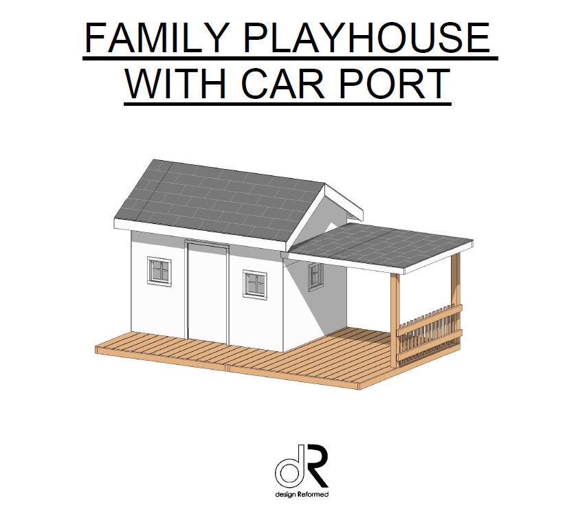 Family Playhouse with Car Port