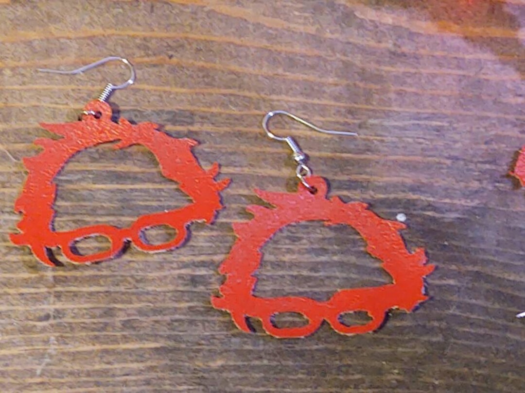 VEGAN LEATHER Bernie Sanders Upcycled Earrings Home Designed Etsy UK