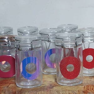 Muestra Stash Jar Space Donuts Iridiscente