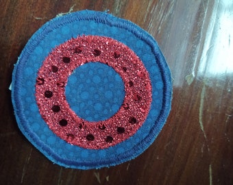 Glitter Phish Donut Hierro en parche hecho a mano