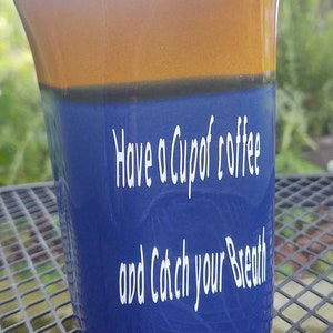 Large Ceramic Coffee Mug Phish Hand Applied Vinyl Design
