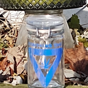 One Heady Stash Jar Marijuana Adhesive Vinyl Hand Designed and Applied