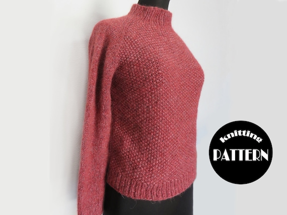 Knitting Pattern (PDF File) //raglan Seed Pattern Sweater Knitting Pattern (PDF File) //raglan Seed Pattern Sweater