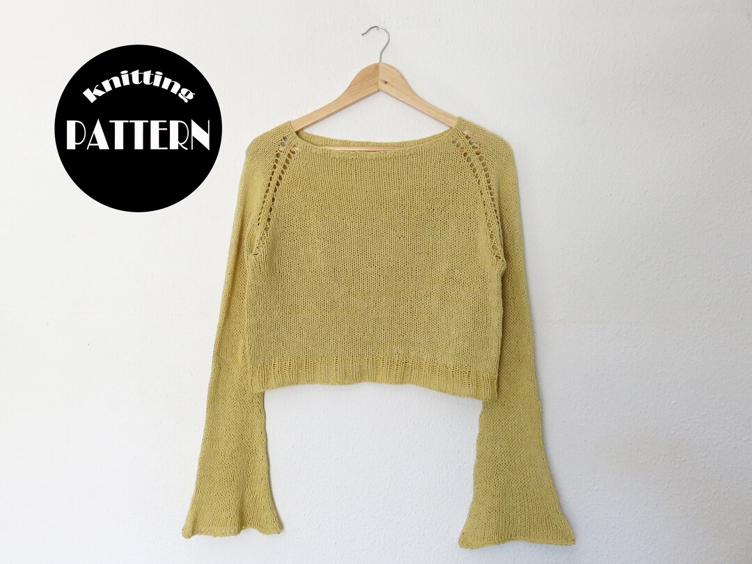楽天 送料無料にならない (PDF Pattern Knitting File) Spring Cotton Sleeves //bell ニット/セーター