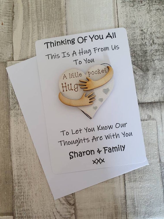 A Little Pocket Bereavement Hug Heart Bereavement Card in Etsy Canada