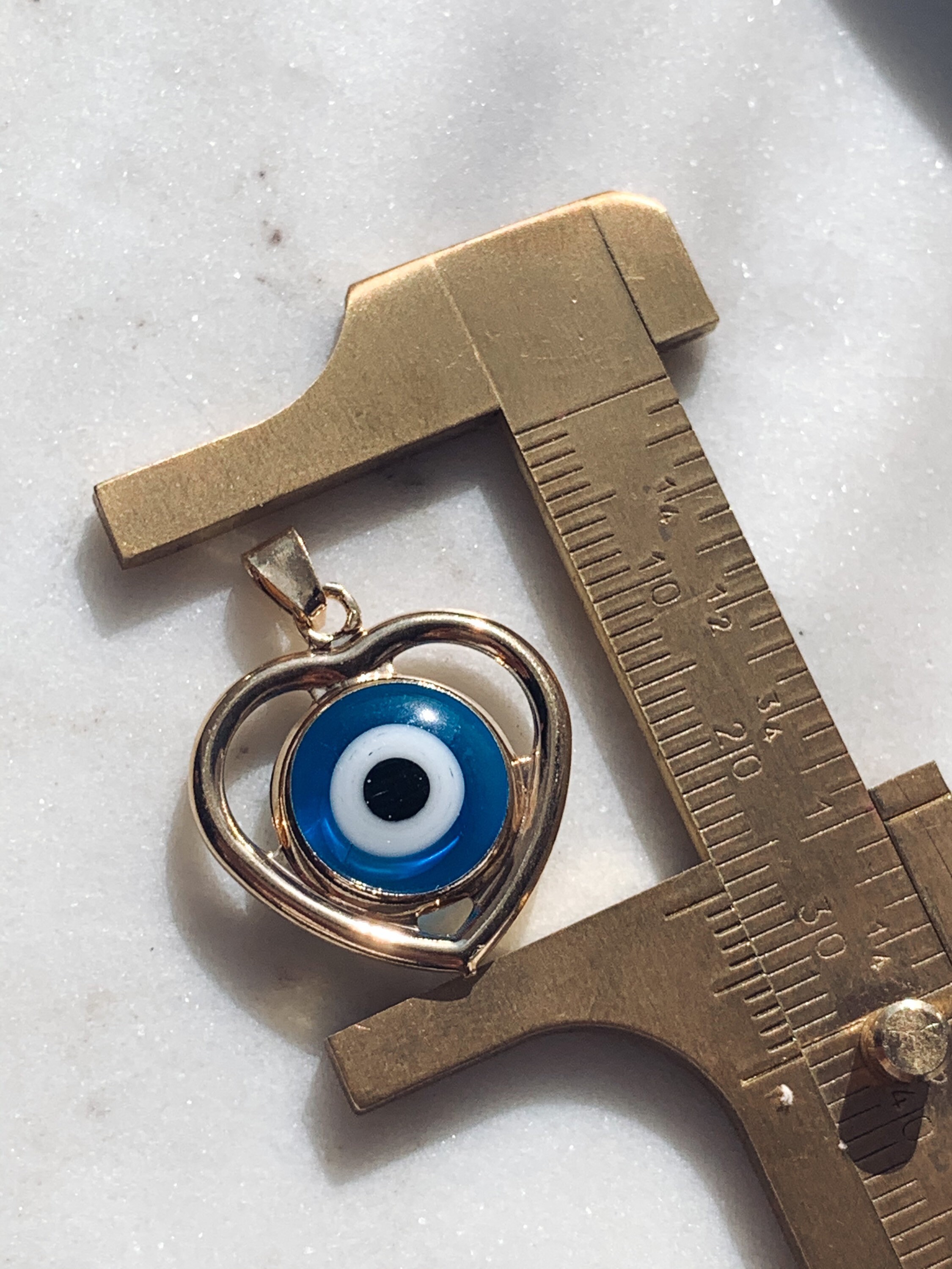 Evil Eye CharmsGold Filled Evil Eye Heart CharmWholesale Etsy