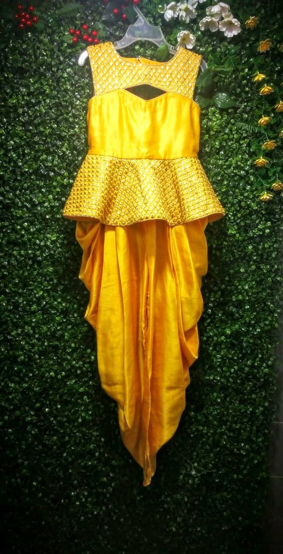 peplum top with dhoti