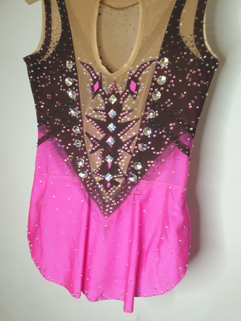 Leotard Exposed Black Pink S