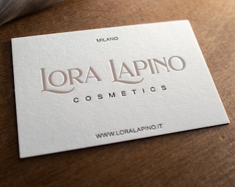 Your embossed letterpress business card - colored