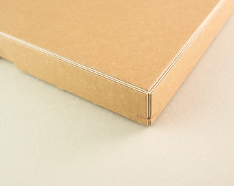 Photo Box, Gift Box, Box, Photo Box 19 X 13 X 2.5 Cm, Kraft Paper With  White Core 