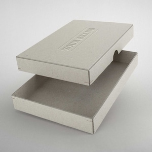 Cajas de regalo personalizadas | 23 x 16,5 x 2,5 cm (DIN C5) | cajas de fotos individuales | Caja con tapa deslizante | Cartón gris