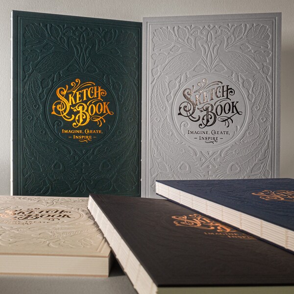 Letterpress Sketchbook handgebunden