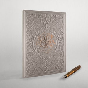 Letterpress Sketchbook hand-bound Ivory