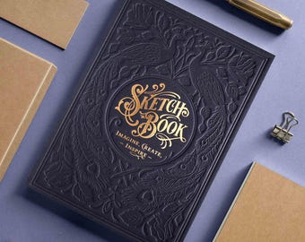 Sketchbook | Letterpress | Hand-bound - Dark Blue