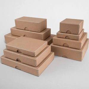 Kraftpapier SCHACHTELN | verschiedene Größen | Schachtel mit Stülpdeckel | Geschenkverpackung | Fotobox | handgefertigt | Drahtheftung