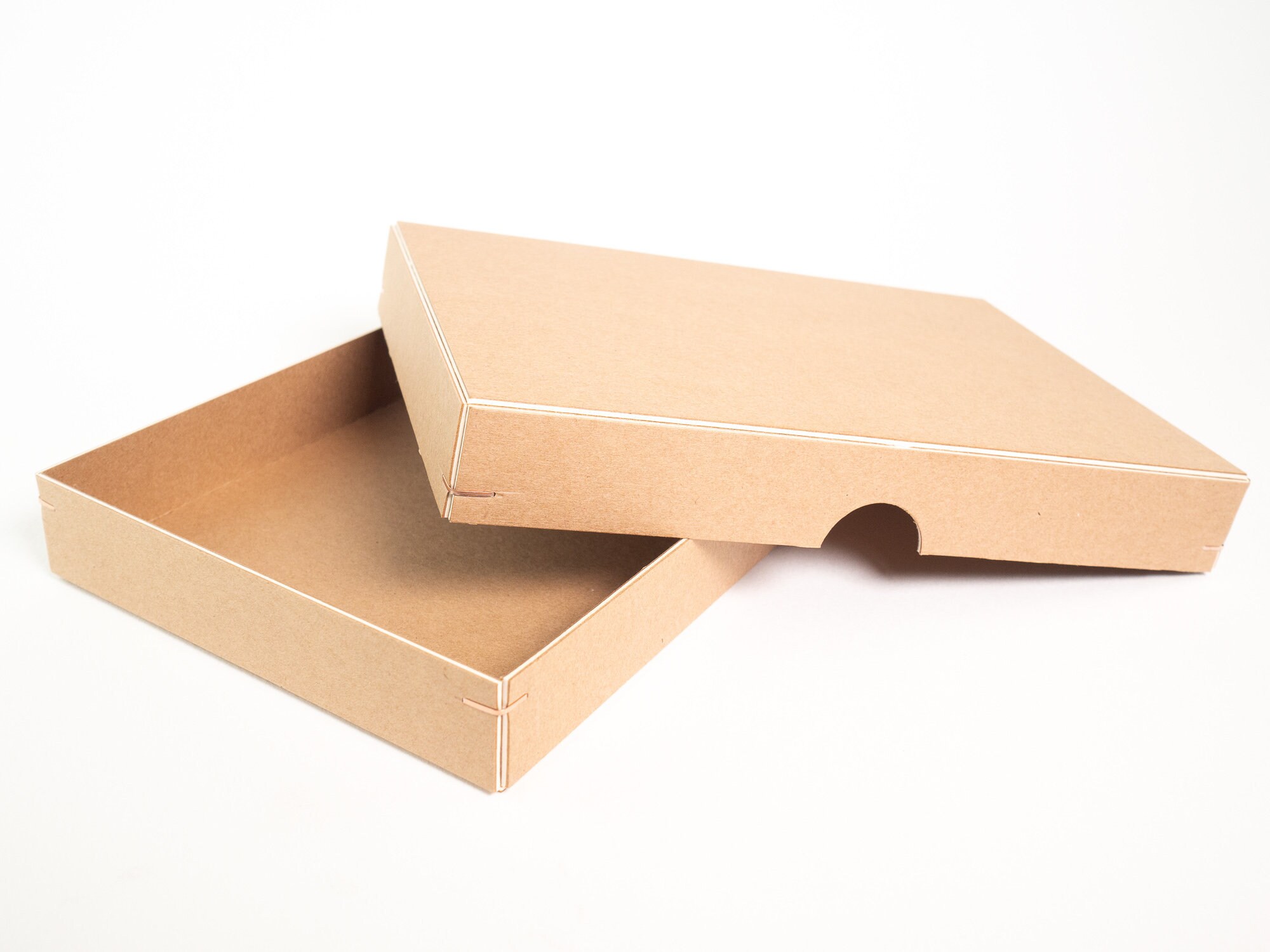 Photo Box, Gift Box, Box, Photo Box 19 X 13 X 2.5 Cm, Kraft Paper With  White Core 