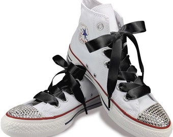 converse rose lacet satin