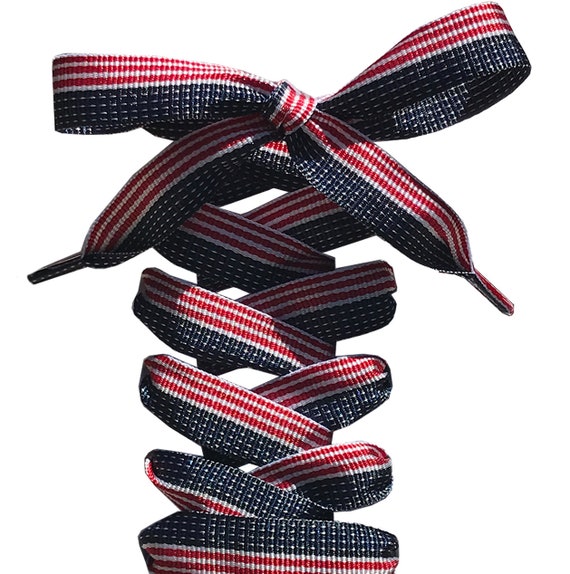 USA American Flag Stars and Stripe Ribbon Shoelaces Shoestrings