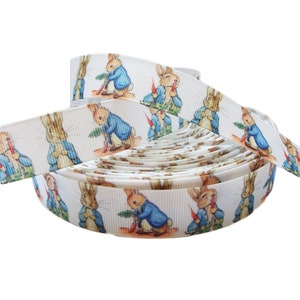 Rabbit Grosgrain Cake Birthday Gift Wrap Ribbon 2M x 22mm! Baby Shower Bunny Teddy Toy