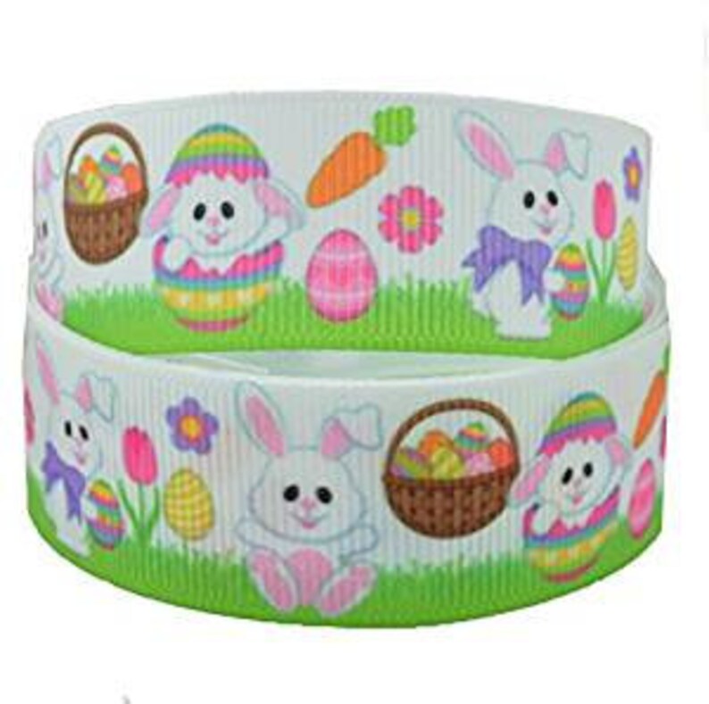 for easter cakes Cute Bunny and Easter Egg Spring Flower Easter grosgrain ribbon gift wrap cards and crafts