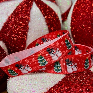 Scandinavian Christmas Ribbon Red and White Nordic Trim 