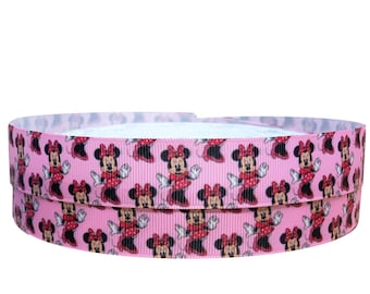 Disneys Pink Minnie Mouse 2m Ripsband für Geburtstagstorte, Geschenkverpackung, Geschenkband, Partydekoration und Geschenkbeutel