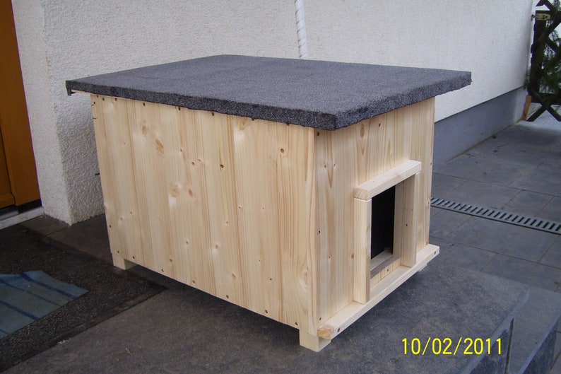 Isolé avec chauffée chat abri extérieur maison chat chat | Etsy