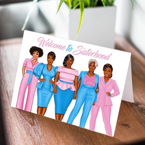 Welcome to Sisterhood Greeting Card -  Gamma Phi Delta inspired - Sorority - Sisterhood -  - Folded - Greeting card