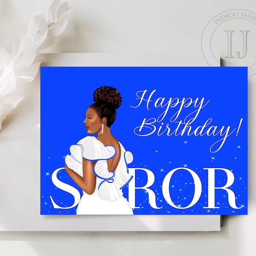 Happy Birthday Soror Zeta Phi Beta Inspired Sorority Etsy