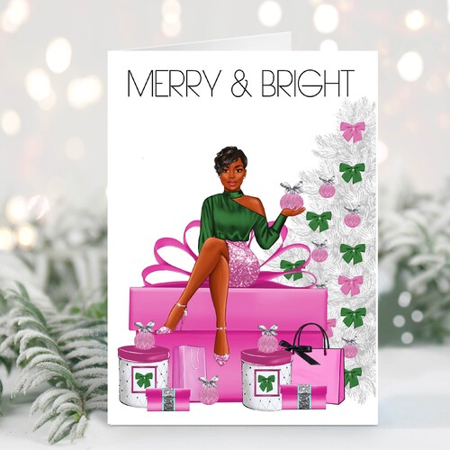 Merry & Bright Christmas AKA Inspired Christmas Card – Etsy